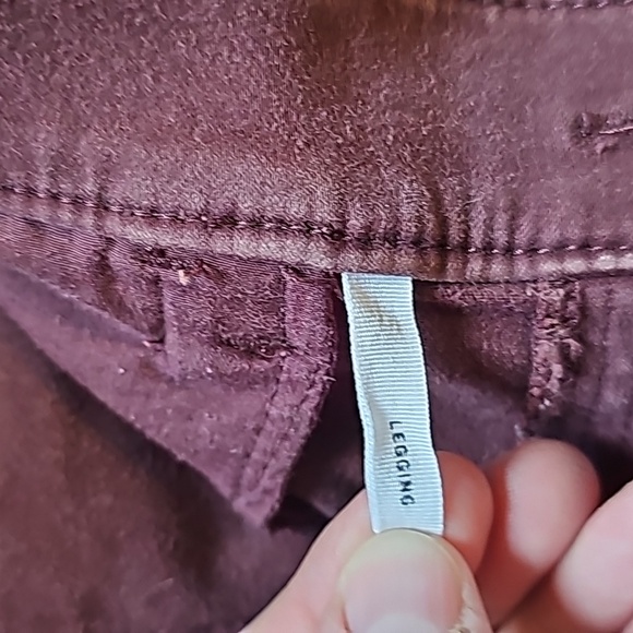 Ann Taylor LOFT jeggings burgundy size 27 aka 4 - Picture 4 of 5